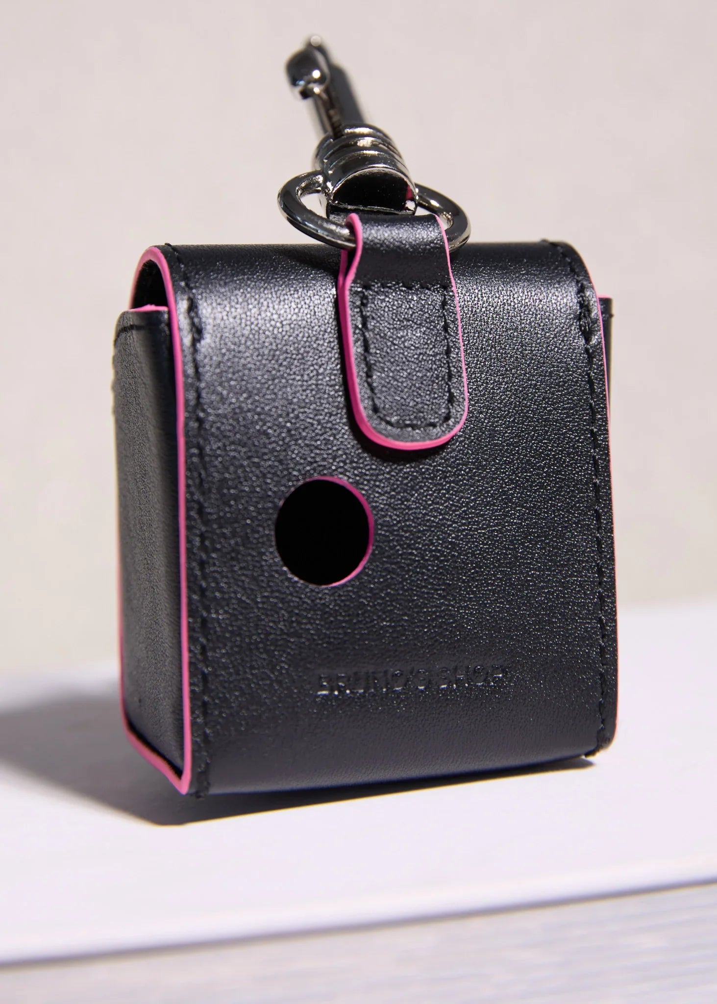 MILO Dog Waste Bag Holder with Raspberry Trim