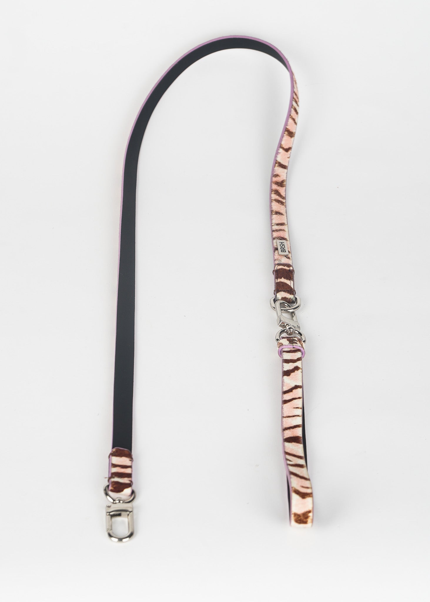 RILEY Zebra Print Leather Dog Leash