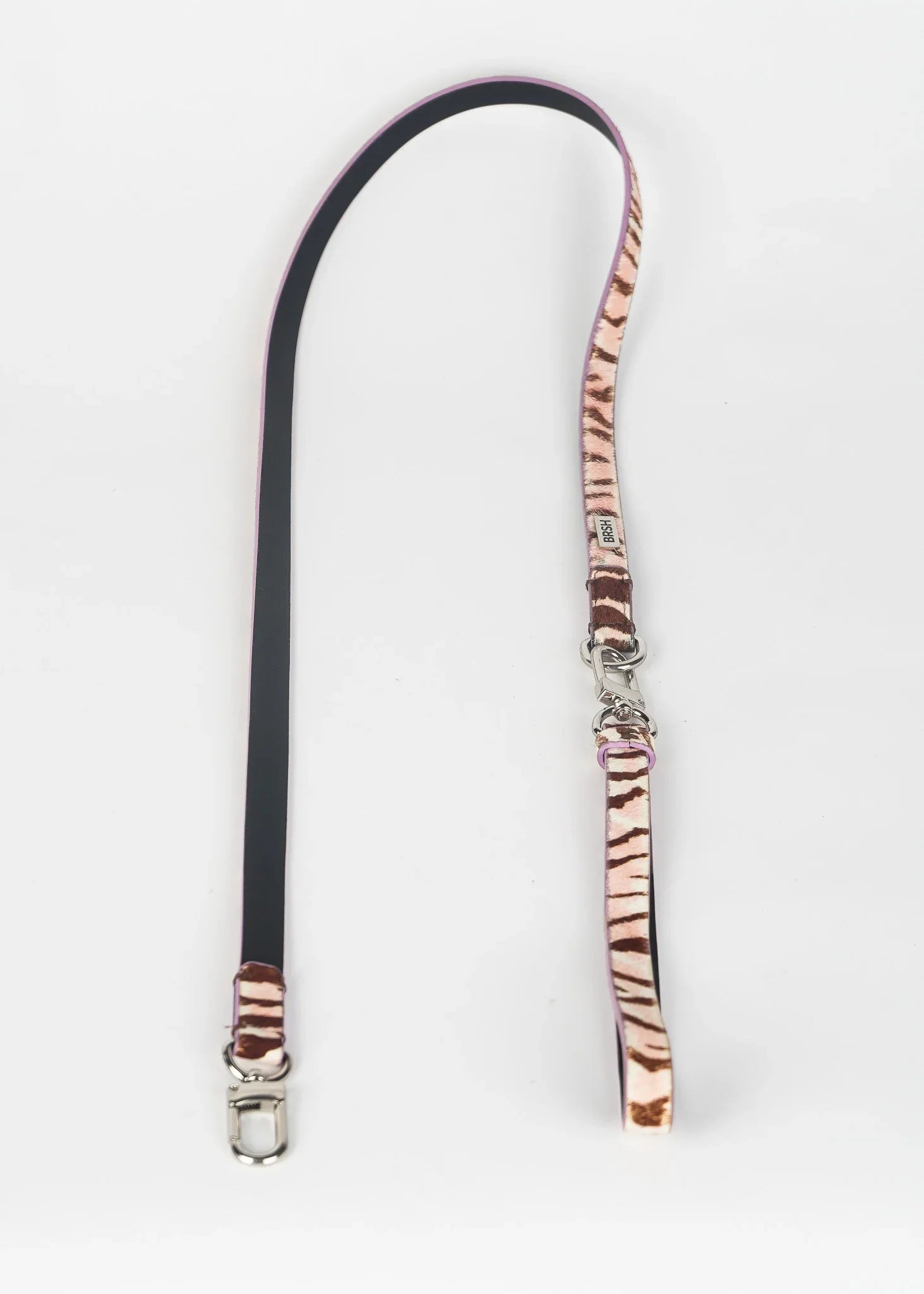 RILEY Zebra Print Leather Dog Leash