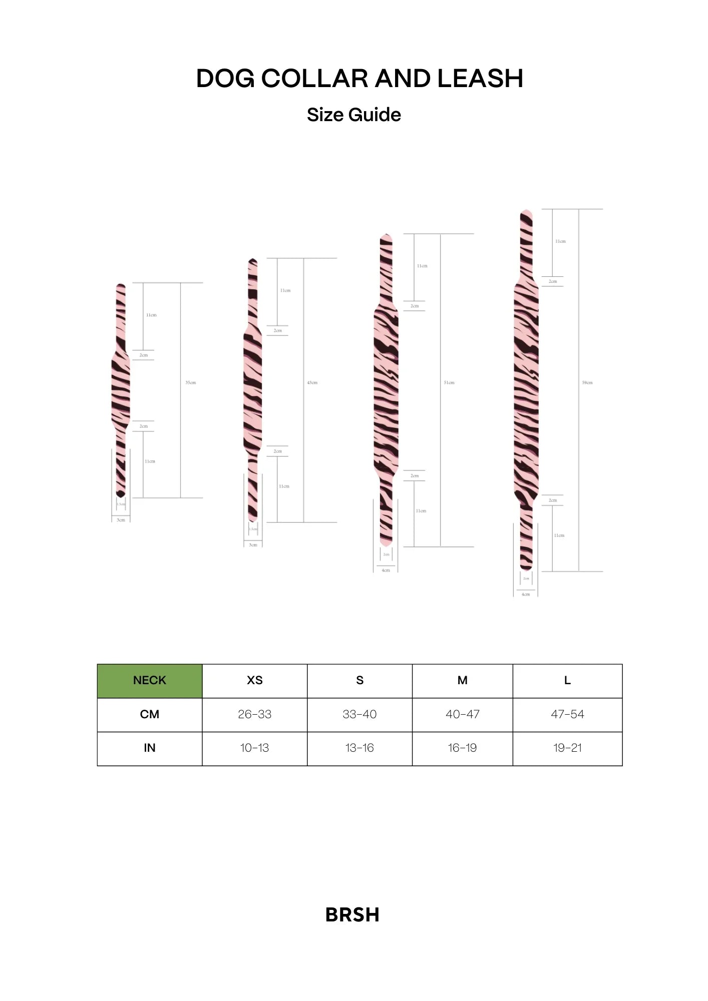 RILEY Zebra Print Leather Dog Collar