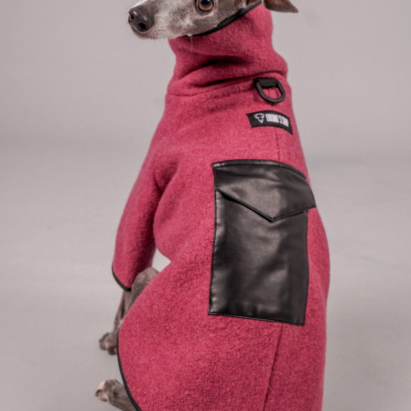 dog coat, dog wool coat, dog apparel, italian greyhound clothes, whippet clothes