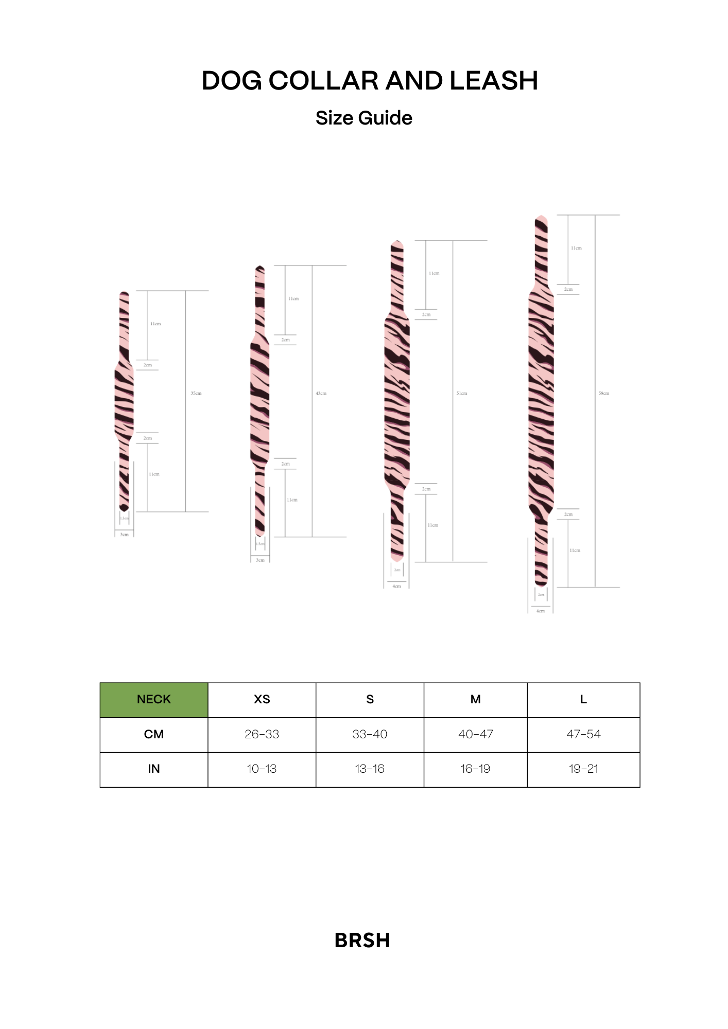 RILEY Zebra Print Dog Collar